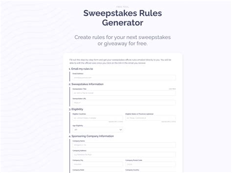 sweepstakes official rules|Understanding Sweepstakes Rules and Regulations: .